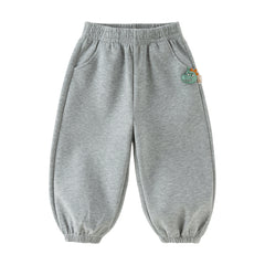 Dave&Bella Toddler Girls/Boys Grey/Pink Loose Adjustable-waistband Sweatpants