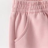 Dave&Bella Toddler Girls/Boys Grey/Pink Loose Adjustable-waistband Sweatpants