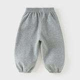 Dave&Bella Toddler Girls/Boys Grey/Pink Loose Adjustable-waistband Sweatpants