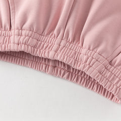 Dave&Bella Toddler Girls/Boys Grey/Pink Loose Adjustable-waistband Sweatpants