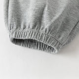 Dave&Bella Toddler Girls/Boys Grey/Pink Loose Adjustable-waistband Sweatpants