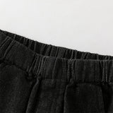 Dave&Bella Toddler Girls/Boys Denim Blue/Black Loose Adjustable-waistband Jeans
