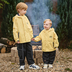 Dave&Bella Toddler Girls/Boys Denim Blue/Black Loose Adjustable-waistband Jeans