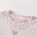 Dave&Bella Toddler Girls Charming Purple Pink Sweater Mesh Party Dress