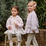 Dave&Bella Toddler Girls Cute Purple Pink Bow Print Outwear Hooded Jackets