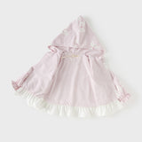 Dave&Bella Toddler Girls Cute Purple Pink Bow Print Outwear Hooded Jackets