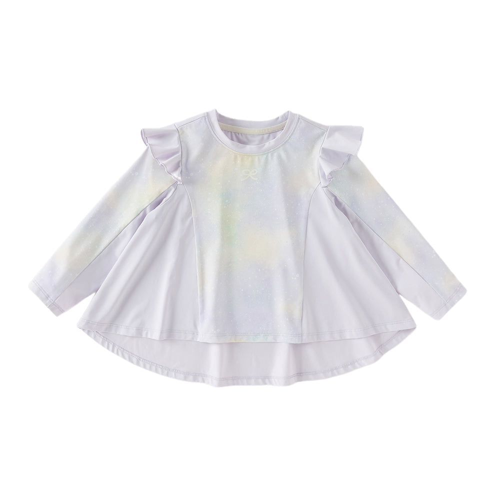 Dave&Bella Toddler Girls Purple Lightweight Long Sleeve A-line T-shirt Tops