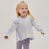 Dave&Bella Toddler Girls Purple Lightweight Long Sleeve A-line T-shirt Tops
