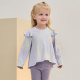 Dave&Bella Toddler Girls Purple Lightweight Long Sleeve A-line T-shirt Tops