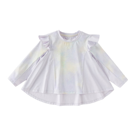 Dave&Bella Toddler Girls Purple Lightweight Long Sleeve A-line T-shirt Tops