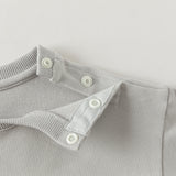 Dave&Bella Toddler Boys Light Gray Cute Print Comfortable Classic Sweatshirts