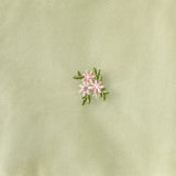 Dave&Bella Toddler Girls Apple Green Flower Embroidery Long Sleeve Princess Mesh Dress