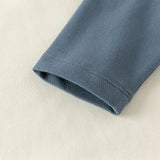 Dave&Bella Toddler Boys Blue Long Sleeve College-style Polos