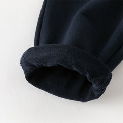 Dave&Bella Toddler Boys Blue Long Sleeve Gentlemen Fake-two-piece Top Pant Suits