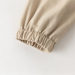 Dave&Bella Toddler Boys Casual Khaki Outwear Hooded Long Sleeve Versatile Jackets