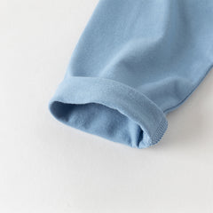 Dave&Bella Toddler Boys Purple/Blue Dinosaur Long Sleeve Lightweight Cotton T-shirt Tops