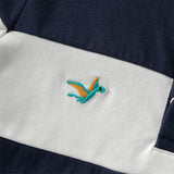 Dave&Bella Toddler Boys Navy Blue Formal Long Sleeve Cotton Polos
