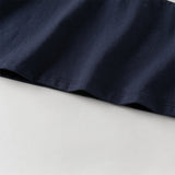 Dave&Bella Toddler Boys Navy Blue Formal Long Sleeve Cotton Polos