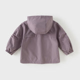 Dave&Bella Kids Boys Purple Yellow Outdoor Waterproof Hooded Lightweight Jackets