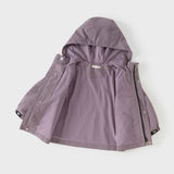 Dave&Bella Kids Boys Purple Yellow Outdoor Waterproof Hooded Lightweight Jackets