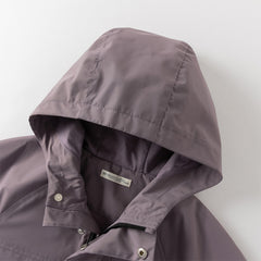 Dave&Bella Kids Boys Purple Yellow Outdoor Waterproof Hooded Lightweight Jackets