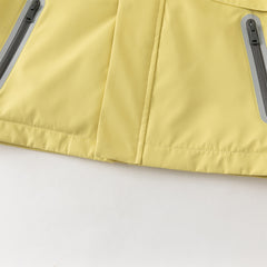 Dave&Bella Kids Boys Purple Yellow Outdoor Waterproof Hooded Lightweight Jackets