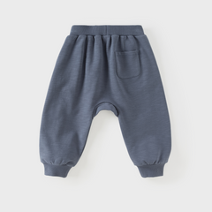 Dave&Bella Toddler Girls/Boys Purple/Blue Cute Dinosaur Simple Daily Capri Pants