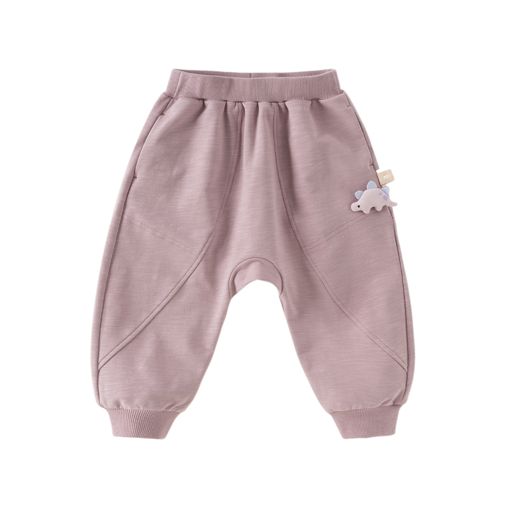 Dave&Bella Toddler Girls/Boys Purple/Blue Cute Dinosaur Simple Daily Capri Pants