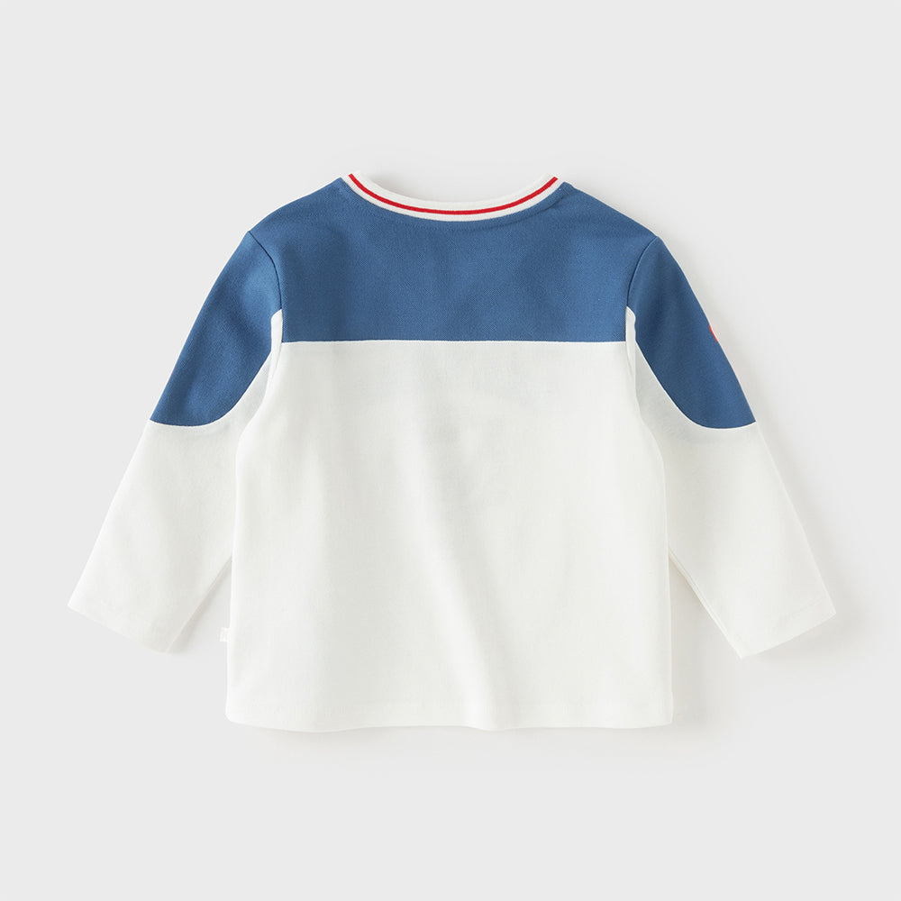 Dave&Bella Toddler Boys White V-neck Comfortable T-shirt Tops