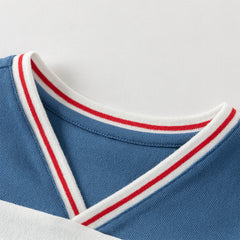 Dave&Bella Toddler Boys White V-neck Comfortable T-shirt Tops