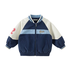 Dave&Bella Toddler Boys Playful Navy Blue Comfortable Jackets