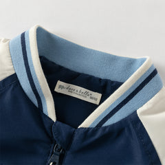 Dave&Bella Toddler Boys Playful Navy Blue Comfortable Jackets