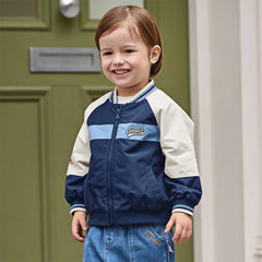 Dave&Bella Toddler Boys Playful Navy Blue Comfortable Jackets