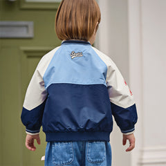 Dave&Bella Toddler Boys Playful Navy Blue Comfortable Jackets