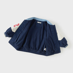 Dave&Bella Toddler Boys Playful Navy Blue Comfortable Jackets