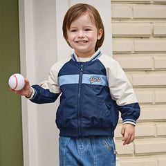 Dave&Bella Toddler Boys Playful Navy Blue Comfortable Jackets