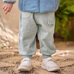 Dave&Bella Toddler Girls/Boys Grey Pink/Light Grey Loose Casual Pants