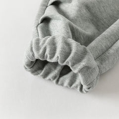 Dave&Bella Toddler Girls/Boys Grey Pink/Light Grey Loose Casual Pants