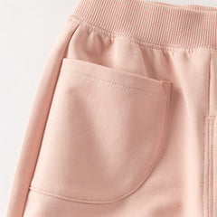 Dave&Bella Toddler Girls/Boys Grey Pink/Light Grey Loose Casual Pants