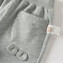 Dave&Bella Toddler Girls/Boys Grey Pink/Light Grey Loose Casual Pants