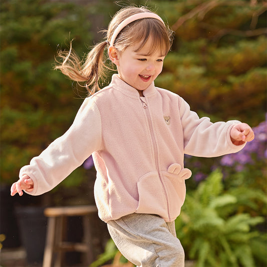 Dave&Bella Toddler Girls/Boys Pink/Blue Turtle Long Sleeve Outwear Soft Fleece Jackets