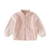 Dave&Bella Toddler Girls/Boys Pink/Blue Turtle Long Sleeve Outwear Soft Fleece Jackets