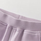 Dave&Bella Toddler Girls Cute Bear Grey Purple Casual Top Pant Suits