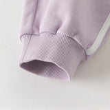 Dave&Bella Toddler Girls Cute Bear Grey Purple Casual Top Pant Suits
