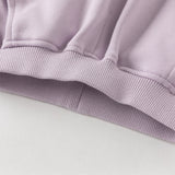 Dave&Bella Toddler Girls Cute Bear Grey Purple Casual Top Pant Suits