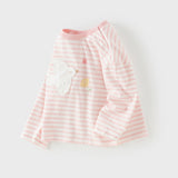 Dave&Bella Toddler Girls/Boys Multi-color Striped Soft Cotton Long Sleeve T-shirt Tops