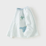 Dave&Bella Toddler Girls/Boys Multi-color Striped Soft Cotton Long Sleeve T-shirt Tops