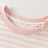 Dave&Bella Toddler Girls/Boys Multi-color Striped Soft Cotton Long Sleeve T-shirt Tops