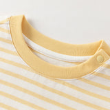 Dave&Bella Toddler Girls/Boys Multi-color Striped Soft Cotton Long Sleeve T-shirt Tops