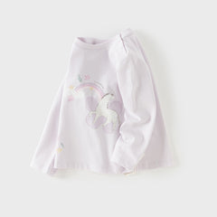 Dave&Bella Toddler Girls/Boys Playful Print Lightweight Cotton T-shirt Tops